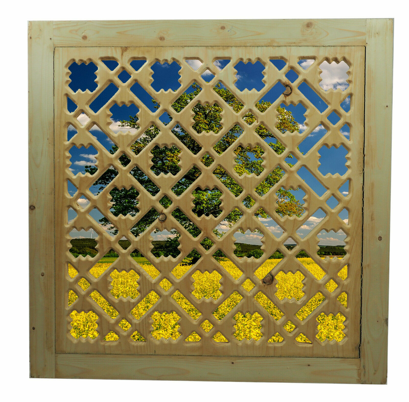 80x80 Cm Afghan Massiv Holz Gitter Oriental Maschrabiyya Jali Wooden Grid Panel